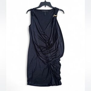 BCBG Max Azria Draped Black Mini Dress - Size XS